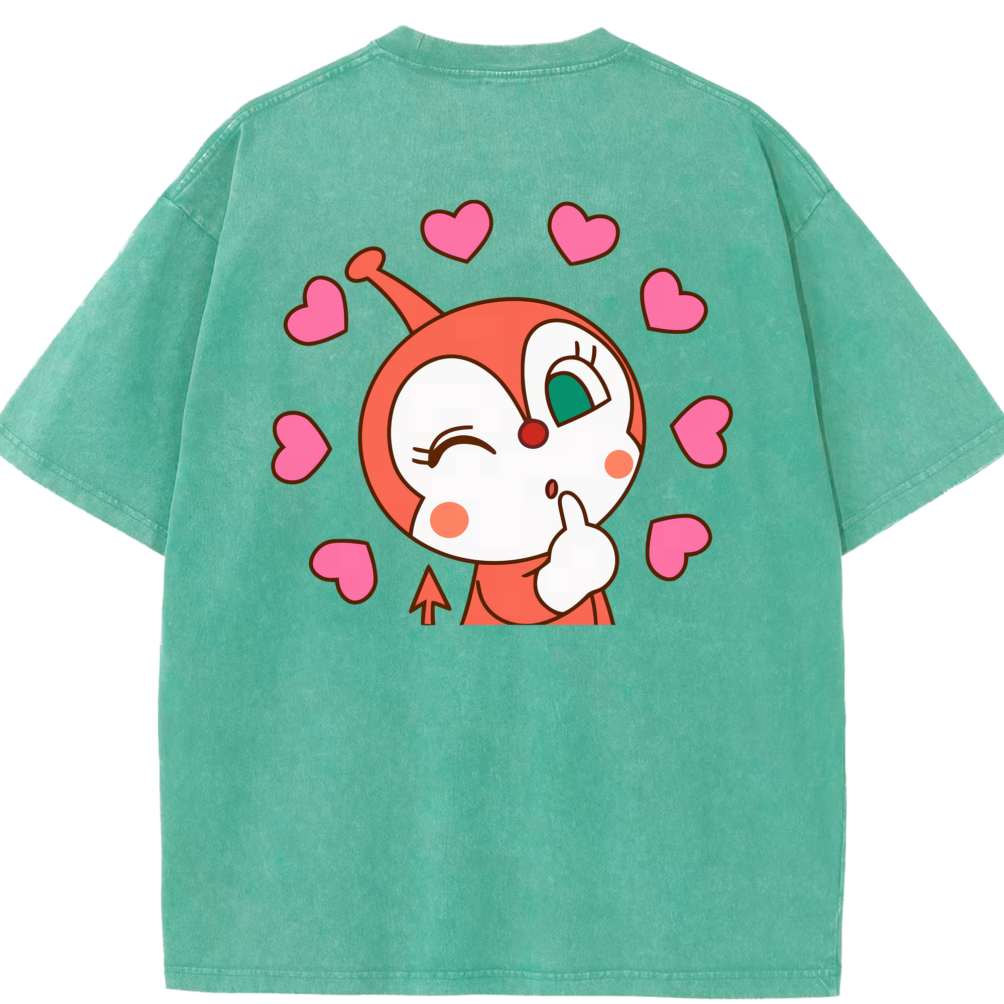 （画像用） アンパンマン Anpanman 綿100% ヴィンテージ風 半袖Tシャツ（背面プリント）